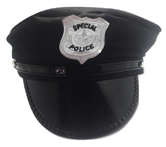 Chapéu Quepe Policial Fantasia de Carnaval Pronta Entrega