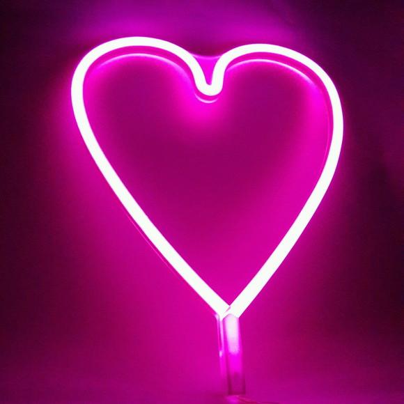 Coração de Neon Led Decoração