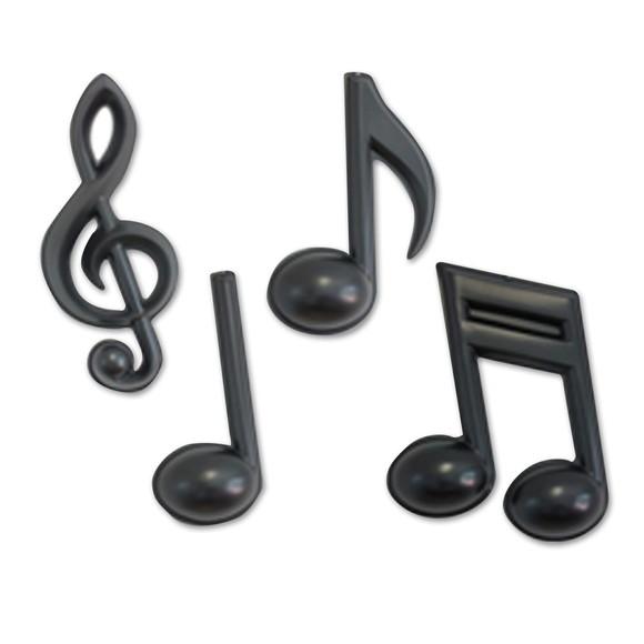 ENFEITE NOTAS MUSICAIS GRANDES / BRANCAS C/ 4 UN.