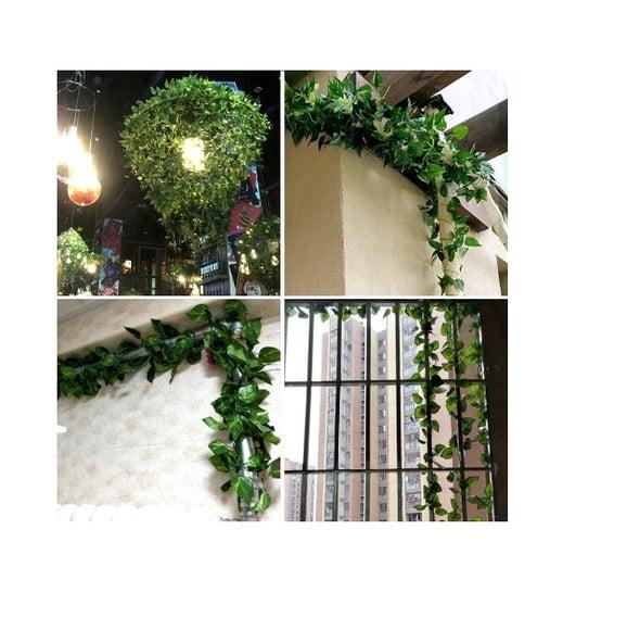 Folhas Guirlanda Verde Planta Vine Folhagem Artificial 2m