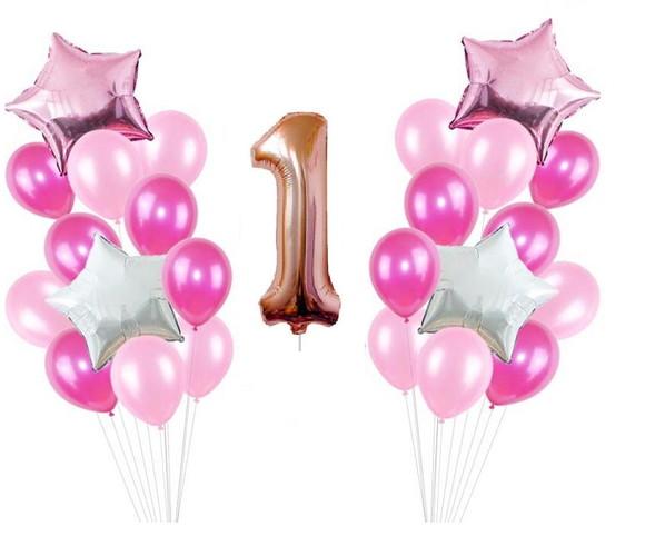 Kit 1 Ano Decoração Mesversário Balões - FRETE GRÁTIS