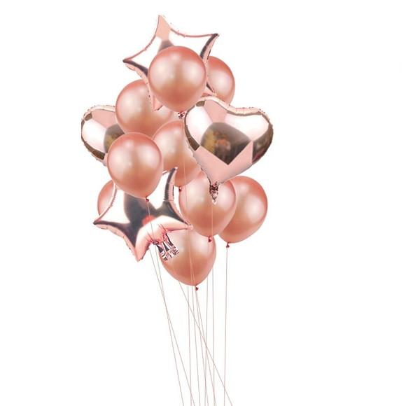 Kit 1 Ano Decoração Mesversário Rose Gold- FRETE GRÁTIS