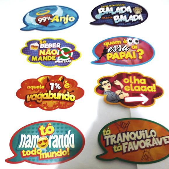 Kit 10 Plaquinhas Divertidas Festas Aniversários Casamentos