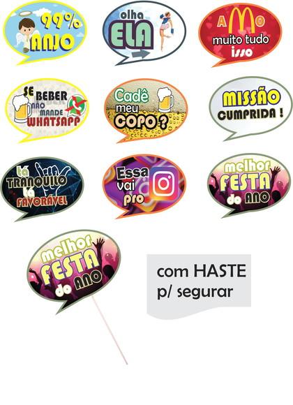 Kit 10 Plaquinhas Divertidas Festas Aniversários Casamentos