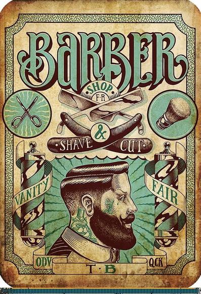 Kit 10 Quadros Barbearia Barbeiro Bar Quadro de Parede