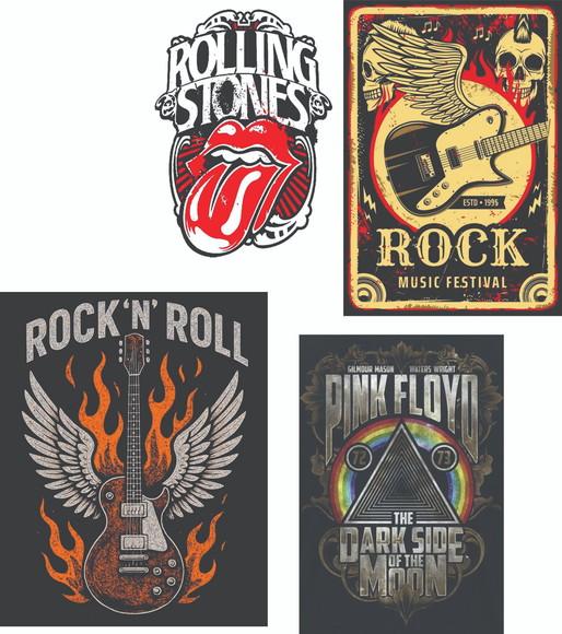 Kit 10 Quadros Decorativos Rock Bar Quadro de Rock Parede