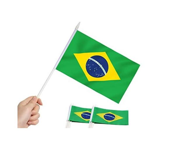 Kit 12 Bandeira do Brasil Copa Seleção