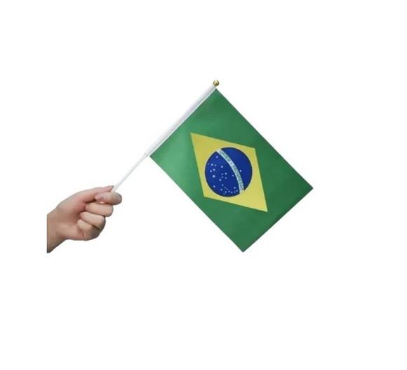 Kit 12 Bandeira do Brasil Copa Seleção