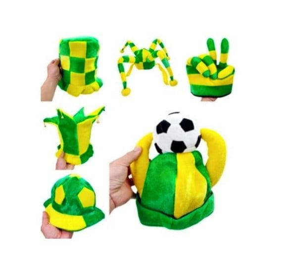 Kit 130 Chapéu Cartola Boné do Brasil Copa