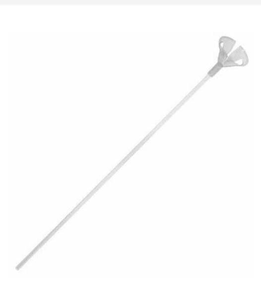 Kit 12 Vareta 50cm Pega Balão Transparente c/ Suporte Grossa
