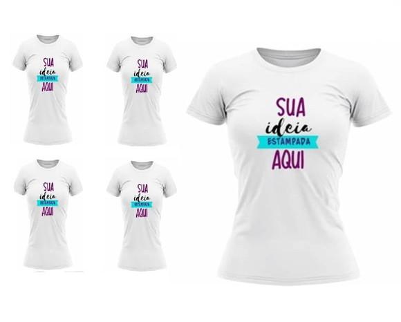 Kit 2 Camisetas Feminina Baby Look Personalizada Estampas