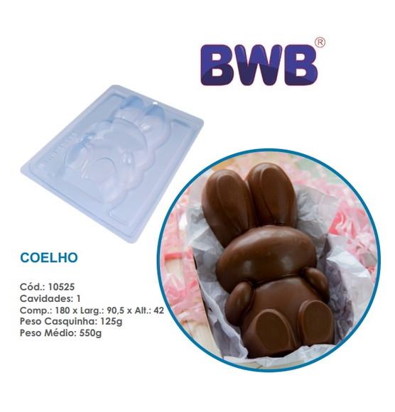 Kit 2 Formas Coelho Especial 550g 3 Partes Pascoa Bwb 10525