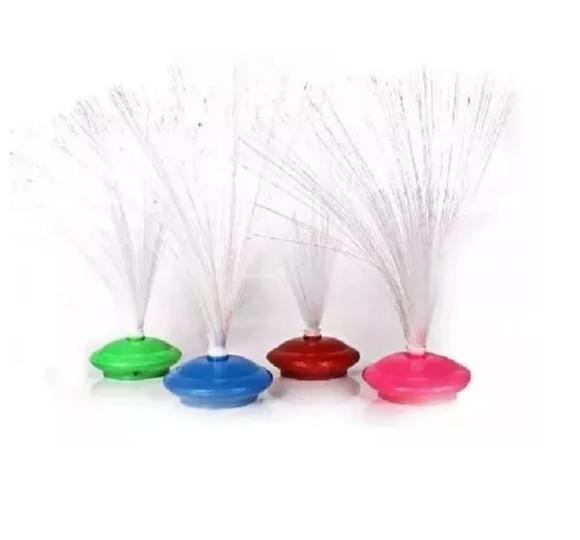Kit 20 Abajur Fibra Optica Enfeite Decoração c/ Pilhas