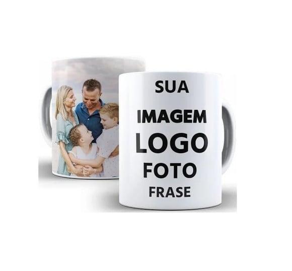 Kit 20 Caneca Personalizada Fotos Logo Frase Porcelana 325ml