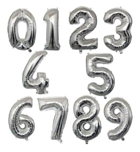 Kit 200 Balão Metalizado Revenda 40cm Letras Números Atacado