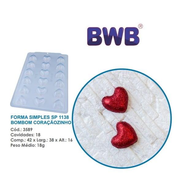 Kit 3 Formas Coraçãozinho Bwb 1138 Pascoa Simples 3589