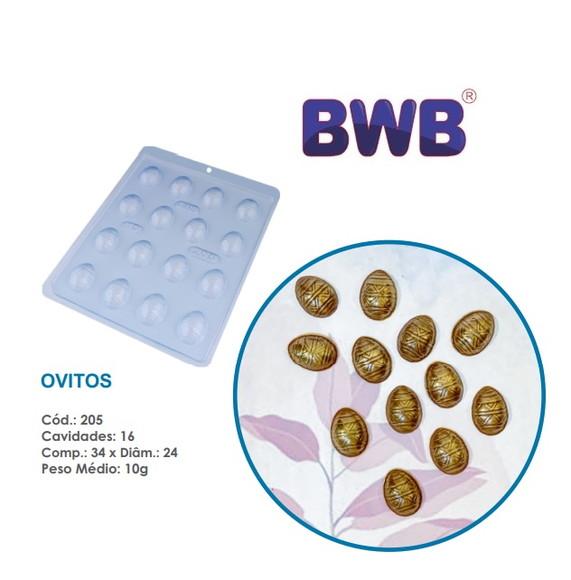 Kit 3 Formas Ovitos Simples Ovos de Pascoa Chocolate Bwb 205