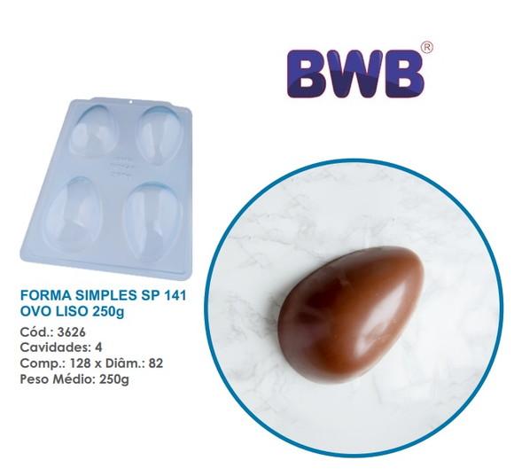 Kit 3 Formas Ovo de Pascoa Liso 250g Simples Bwb 3626 Sp141