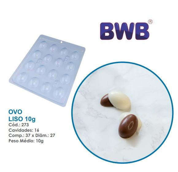 Kit 3 Formas Simples Ovo Liso 10g Pascoa Bwb 273 Chocolate