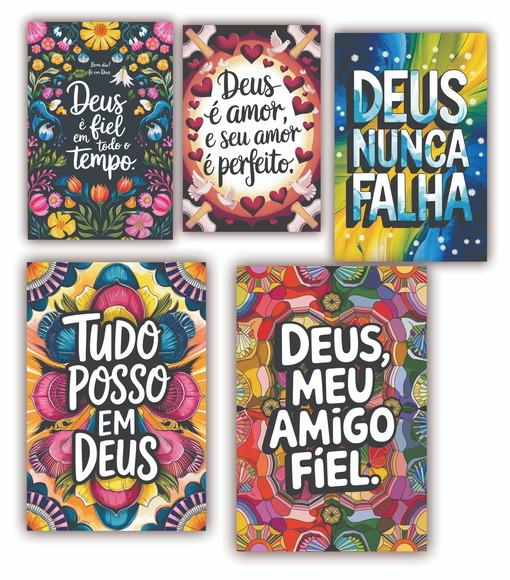 Kit 5 Quadros 15x20cm Religiosos Religião Quadro Decoração