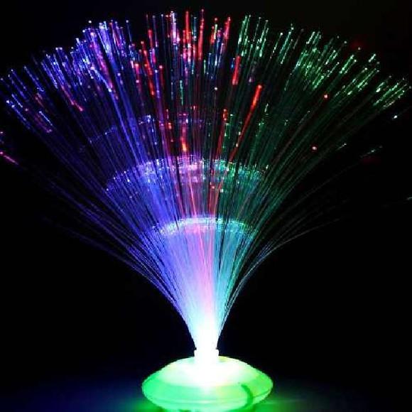 Kit 6 Abajur Fibra Optica Enfeite Decoração Aniversários