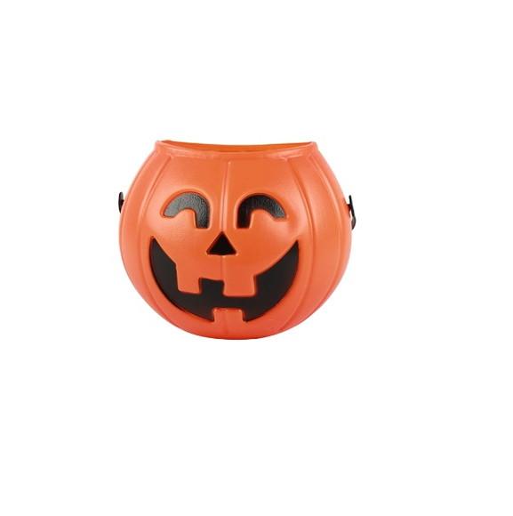 Kit 6 Aboboras Balde Halloween Decoração Dia Das Bruxas 16cm