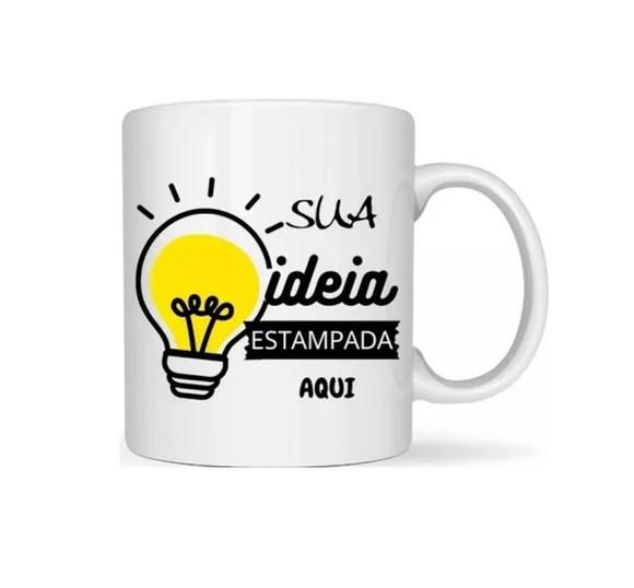 Kit 6 Caneca Personalizada Fotos Logos Frases Plástico 325ml