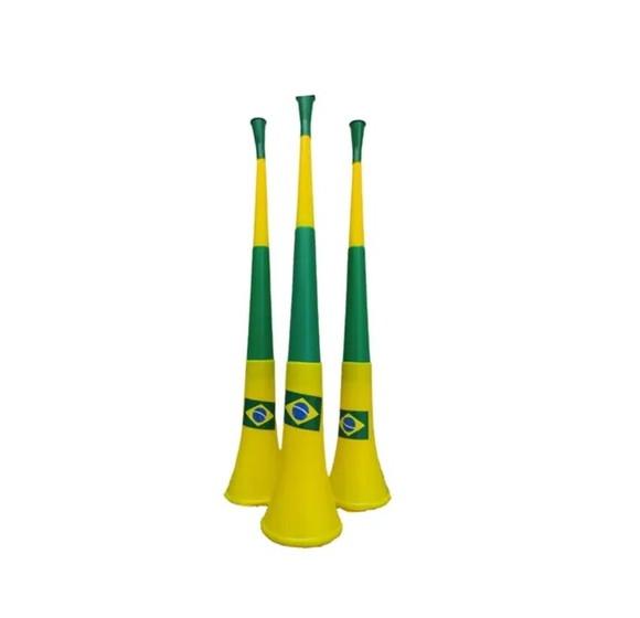 Kit 6 Corneta Vuvuzela Brasil Jogos Eventos Copa Seleção