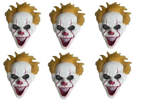 Kit 6 Máscaras Cosplay Palhaço Halloween Carnaval Festas