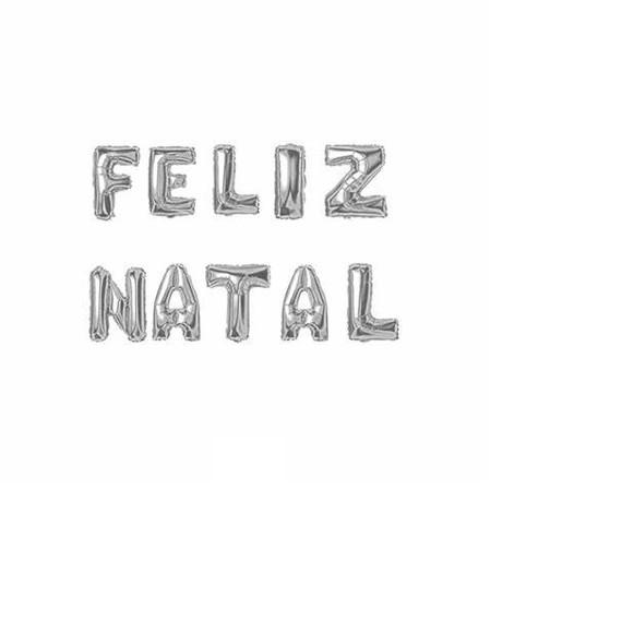 Kit Balão Feliz Natal Decoração Natal Dourado Prata ou Rose