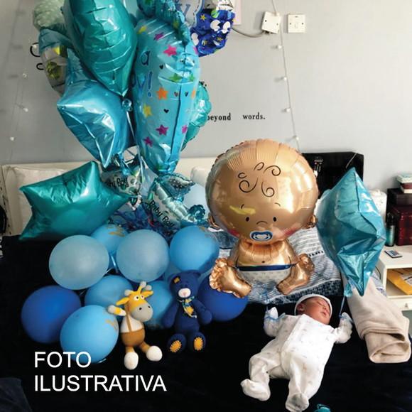 Kit Chá de Bebe Menino Decoração Aniversários Bexigas