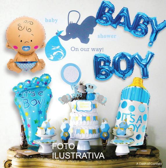 Kit Chá de Bebe Menino Decoração Aniversários Frete Grátis