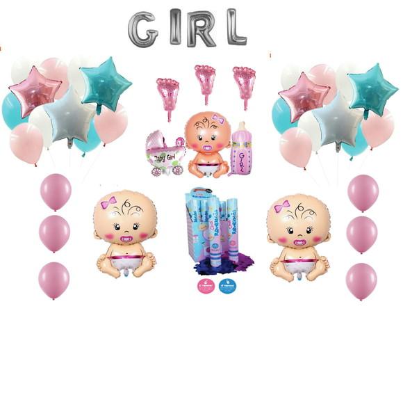 Kit Chá Revelação Cha de bebe Menina Decoração Aniversário