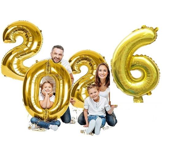 Kit Decoração 2026 Ano Novo Promoção Dourado Prata ou Rosê