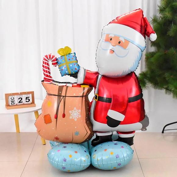 Kit Decoração de Natal Balões Enfeites Natalinos Feliz Natal