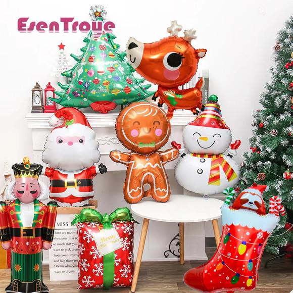 Kit Decoração de Natal Balões Enfeites Natalinos Feliz Natal
