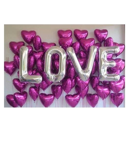 Kit Decoração Dia dos Namorados Balão Love + Bexigas