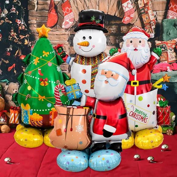 Kit Decoração Natal Balões Enfeites Natalinos Feliz Natal