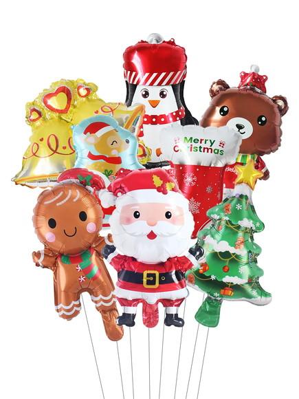 Kit Decoração Natal Balões Enfeites Natalinos Feliz Natal