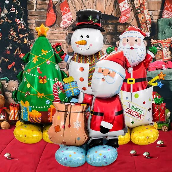 Kit Decoração Natal Balões Enfeites Natalinos Feliz Natal