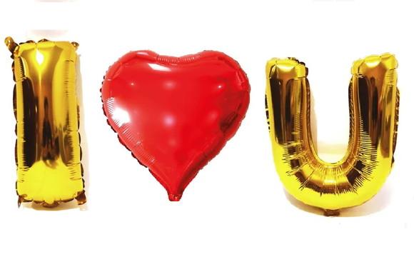 Kit Dia dos Namorados Balão I Love You Decoração Presente