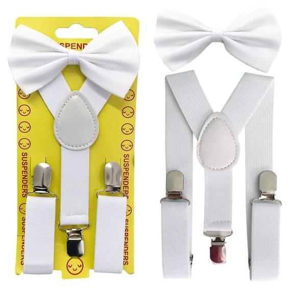 Kit Infantil Suspensório + Gravata Borboleta Menino Menina