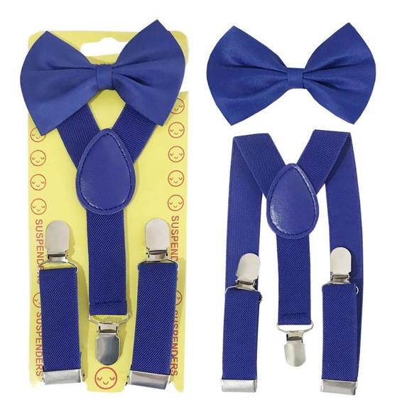 Kit Infantil Suspensório + Gravata Borboleta Menino Menina