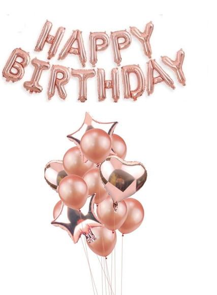 Kit Rose Gold Festas Balão Bexigas Decoraçao Aniversários
