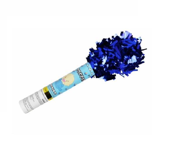 Lança Confete AZUL Cha Revelação Cha de Bebe Infantil Festas