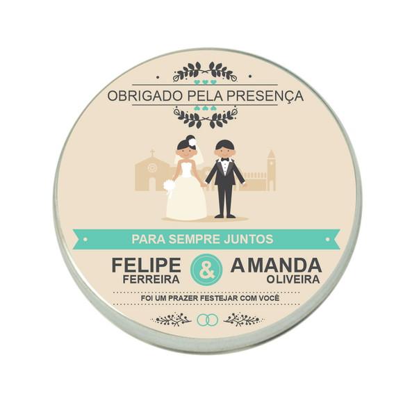 Latinha Casamento Personalizado Lembrancinha Mint to be
