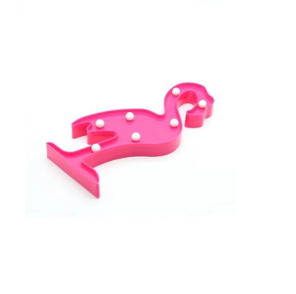 Luminária Abajur Flamingo Enfeite Decoração Rosa