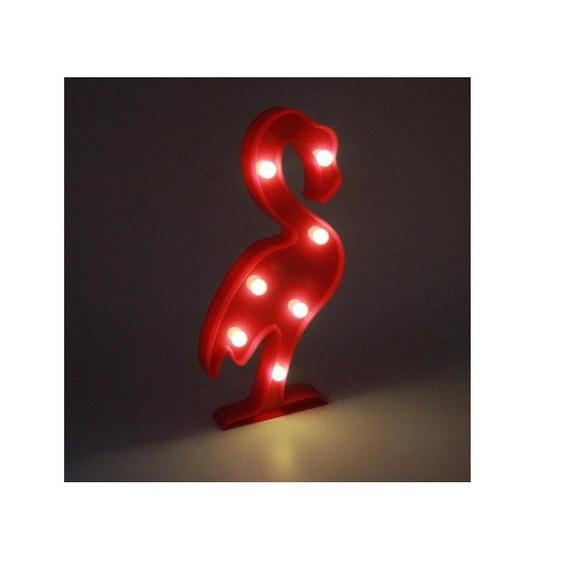 Luminária Abajur Flamingo Enfeite Decoração Rosa