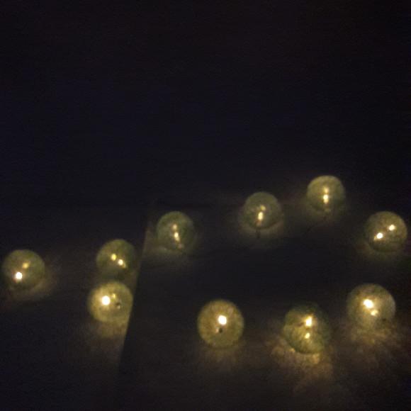 Luminária Decorativa Cordaõ de Luz 10 Bolas BRANCO NATAL