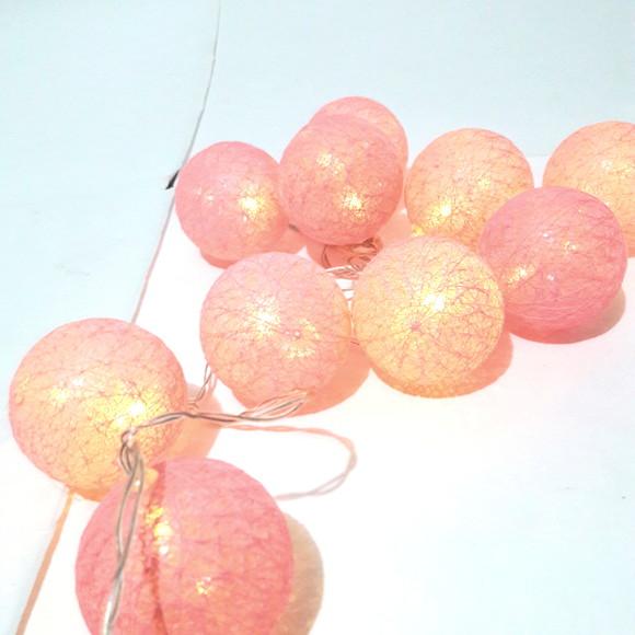 Luminária Decorativa Cordaõ de Luz 10 Bolas DOURADO